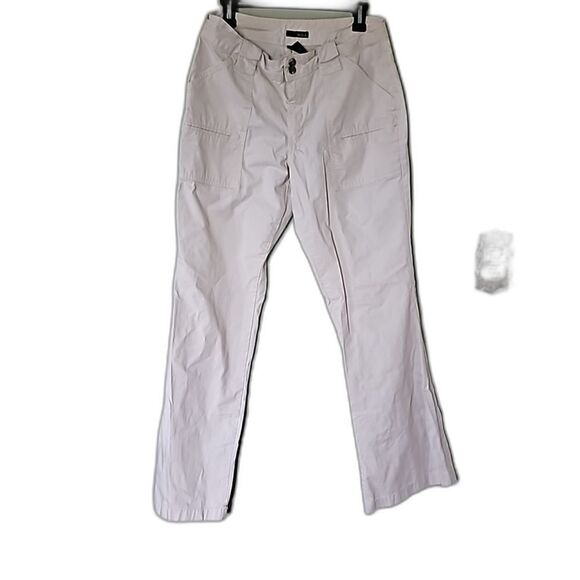 a.n.a Women's SZ 10 W31" I30.5" Cream Cargo Pockets Wide Leg Pants Lightweight - Picture 2 of 11